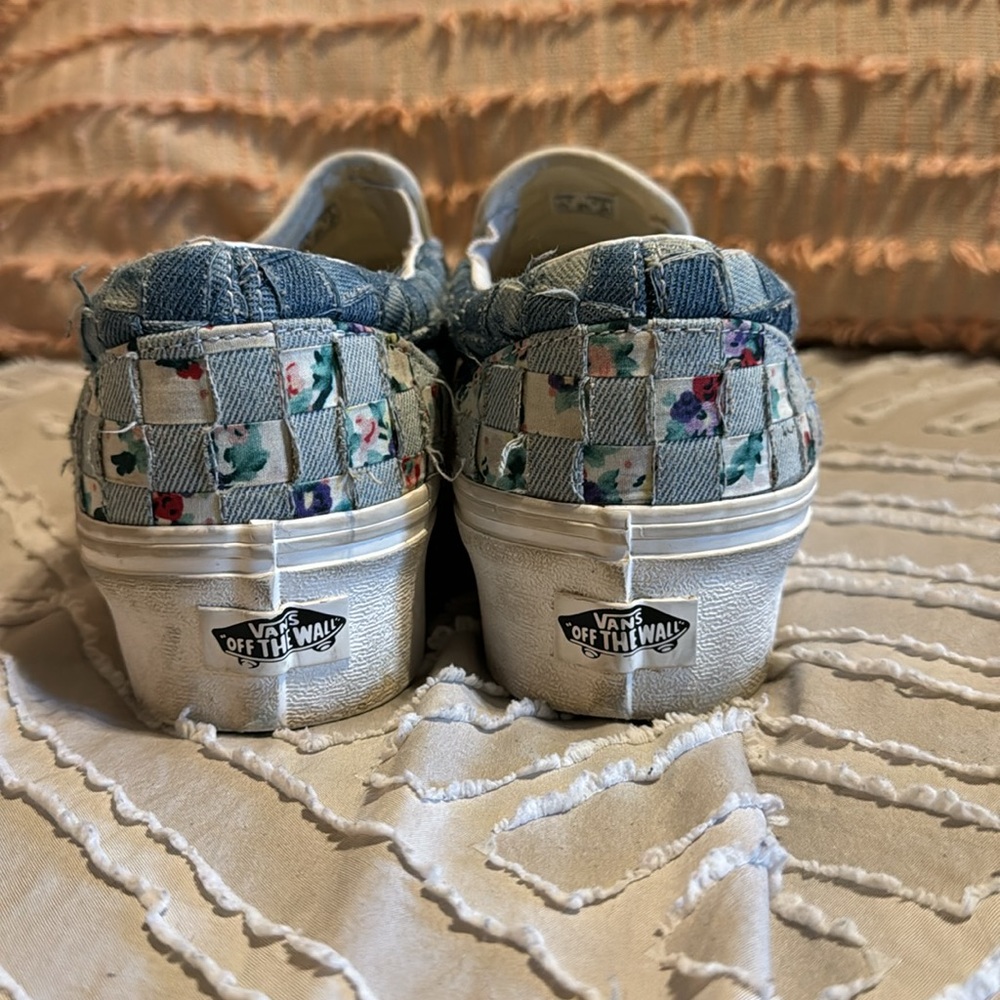 Denim Patchwork Vans - Picture 4 of 6